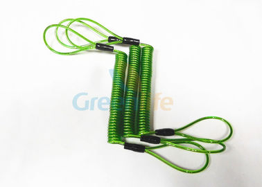 Corda verde translúcida trançada vinil da corda da correia plástica de aço da bobina
