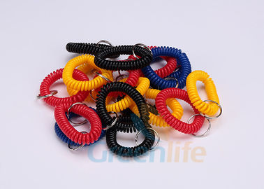 Várias cores dos acessórios plásticos lisos rachados do crachá da bobina do pulso da solda do anel