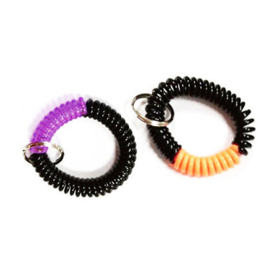 Panton colore o anel rachado chave de TPU EVA Plastic Coil Bracelets With