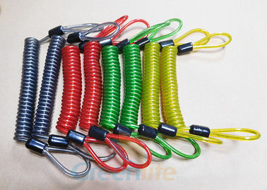 o costume plástico da correia da bobina de 3.0MM colore o revestimento do plutônio com as 2 extremidades do laço da corda