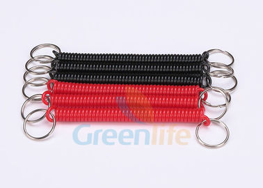 2.5mm relativos à promoção bobinou a correia chave vermelha/preto retrátil com corda de nylon