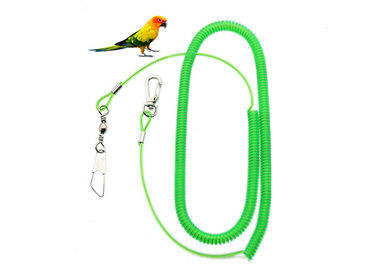 Corda de escalada TPU do papagaio verde da bobina do fio com a extremidade do suporte um da extremidade da pressão uma/Pin